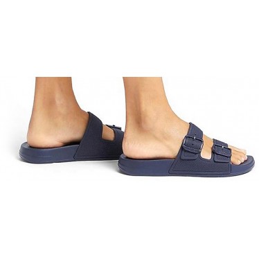 SANDÁLIAS FITFLOP IQUSHION COM DUAS BARRAS COM FIVELA FD2 MIDNIGHT_NAVY