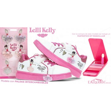 ESPORTES LELLI KELLY SAIAS INTERCAMBIÁVEIS LKAA-2280 BLANCO_FUCSIA