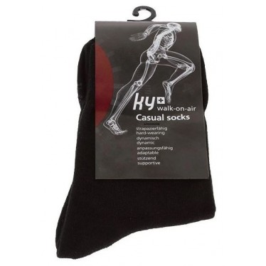 KYBUN CASUAL SOCKS 6 PARES NEGRO