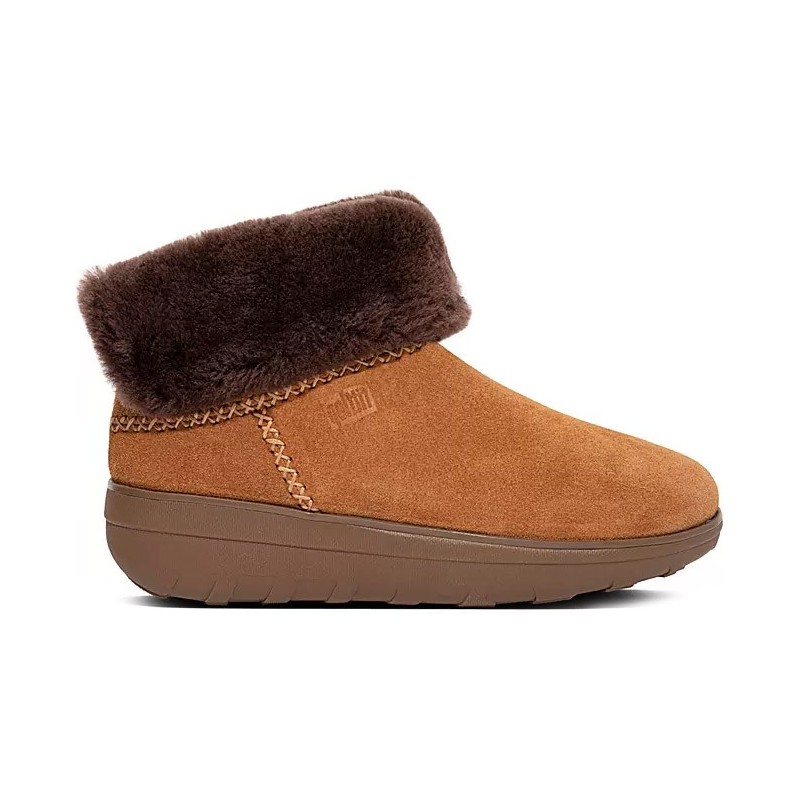 FITFLOP MUKLUK SHORTY Y88 ANKLE BOOTS NUT