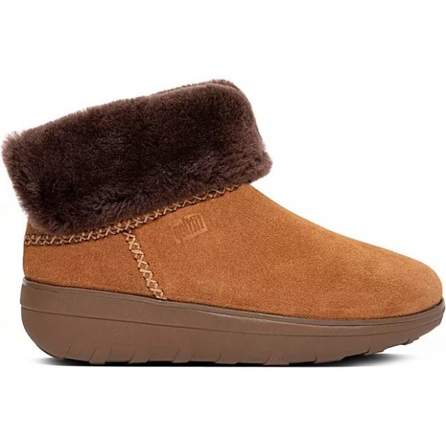 FITFLOP MUKLUK SHORTY Y88 ANKLE BOOTS NUT