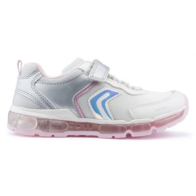 Sapatilhas GEOX ANDROID GIRL SILVER_WHITE Sapatilhas GEOX ANDROID GIRL SILVER_WHITE