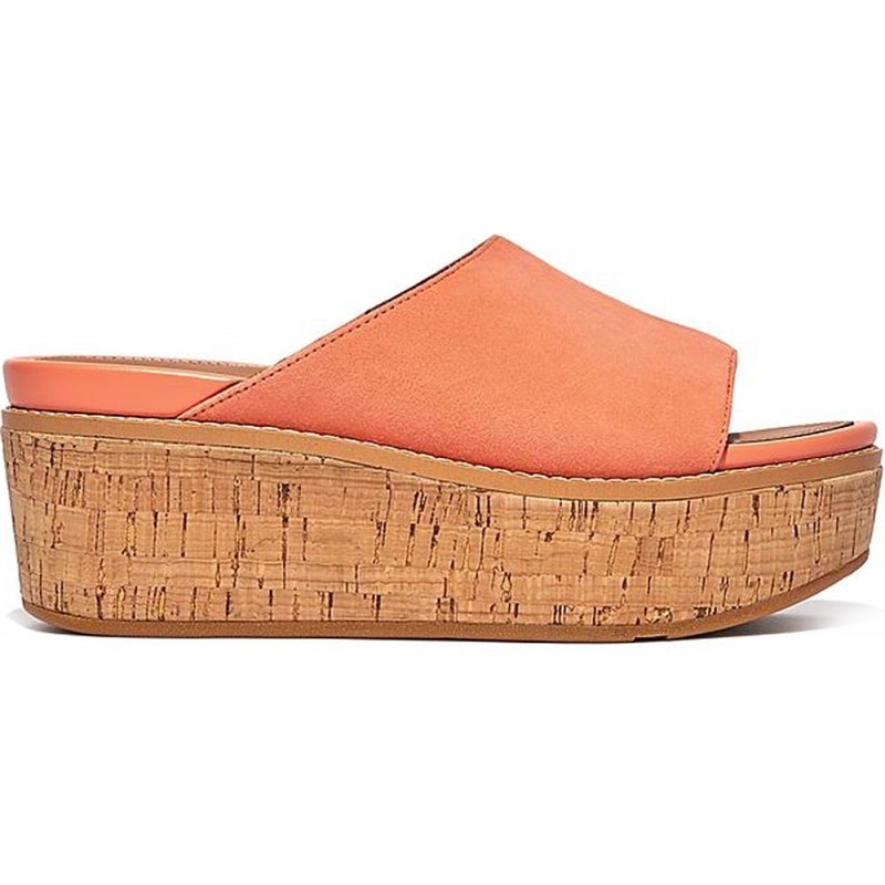 SANDÁLIAS FITFLOP ELOISE CORK-WRAP SUEDE GC6 SUNSHINE_ORANGE