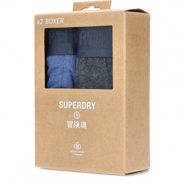SUPERDRY BOXER M3110339 PACOTE DUPLO NAVY