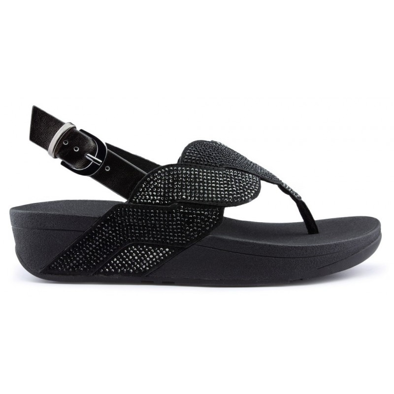 Sandálias FITFLOP PAISLEY ROPE BACK STRAP BLACK