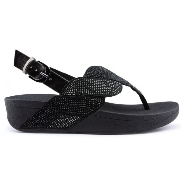 Sandálias FITFLOP PAISLEY ROPE BACK STRAP BLACK Sandálias FITFLOP PAISLEY ROPE BACK STRAP BLACK