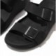 SANDÁLIAS FITFLOP GD2 GOGH MOC FIVELA LTH SLIDES BLACK