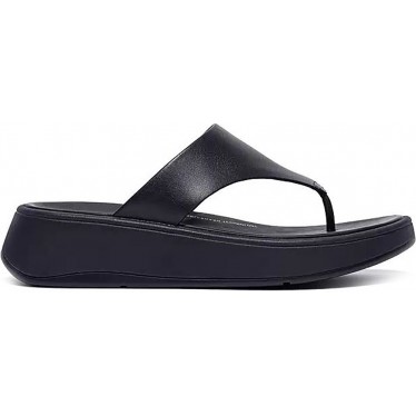 SANDÁLIA FITFLOP FW4 F-MODE LTH FLATFORM TOE-PO MIDNIGHT_NAVY