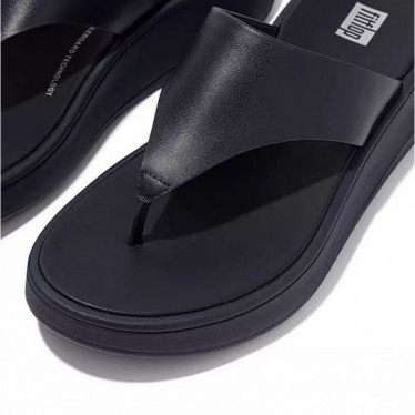 SANDÁLIA FITFLOP FW4 F-MODE LTH FLATFORM TOE-PO MIDNIGHT_NAVY