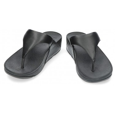 FITFLOP SANDALS LULU COURO TOEPOST BLACK