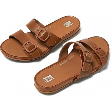 SANDÁLIA FITFLOP GRACIE FV1 COM FIVELA LIGHT_TAN