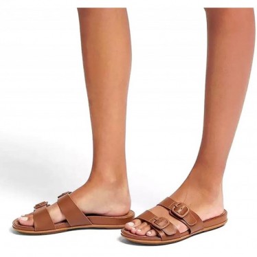 SANDÁLIA FITFLOP GRACIE FV1 COM FIVELA LIGHT_TAN