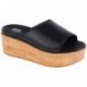 SANDÁLIA FITFLOP ELOISE CORK WRAP LTHR WG SLIDE FT5 BLACK
