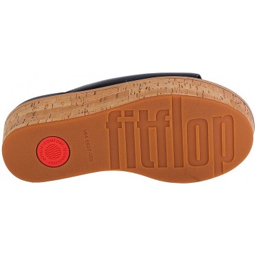SANDÁLIA FITFLOP ELOISE CORK WRAP LTHR WG SLIDE FT5 BLACK