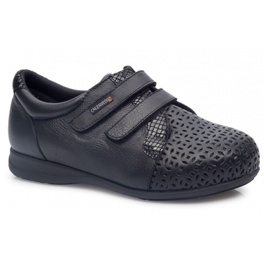 CALZAMEDI DUPLO CONFORTÁVEL VELCRO SHOE NEGRO