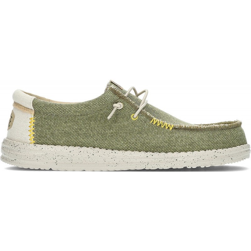 DUDE WALLY COASTLINE JUTE LOAFERS OLIVE