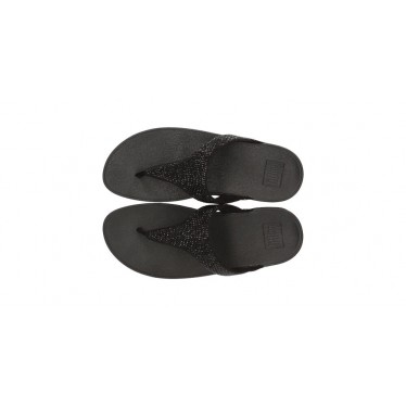 SANDÁLIAS FITFLOP ENFEITADAS COM CRISTAL LULU BLACK