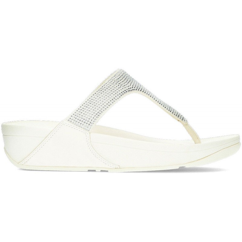 SANDÁLIAS FITFLOP ENFEITADAS COM CRISTAL LULU CREAM