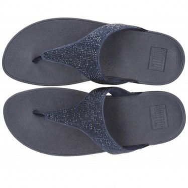 SANDÁLIAS FITFLOP ENFEITADAS COM CRISTAL LULU NAVY