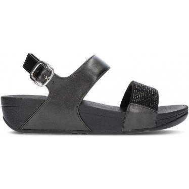 SANDÁLIAS FITFLOP LULU CRISTAL CORREIA COSTAS NEGRO