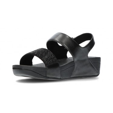 SANDÁLIAS FITFLOP LULU CRISTAL CORREIA COSTAS NEGRO