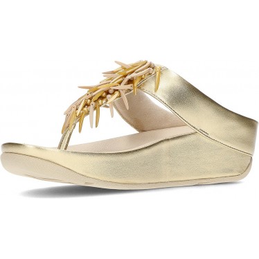 Sandálias metálicas com miçangas FitFlop HI7 Rumba PLATINO