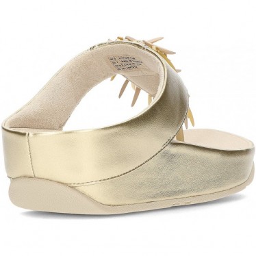 Sandálias metálicas com miçangas FitFlop HI7 Rumba PLATINO