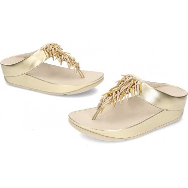 Sandálias metálicas com miçangas FitFlop HI7 Rumba PLATINO