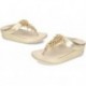 Sandálias metálicas com miçangas FitFlop HI7 Rumba PLATINO