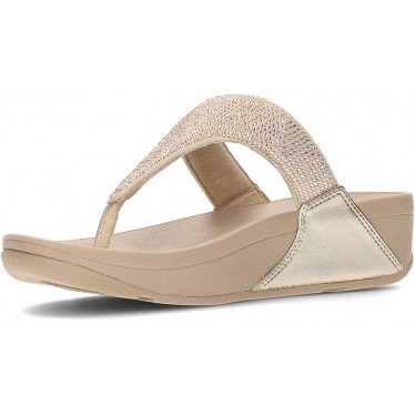 SANDÁLIAS FITFLOP ENFEITADAS COM CRISTAL LULU BEIGE