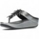 Sandálias metálicas com miçangas FitFlop HI7 Rumba PEWTER_BLACK