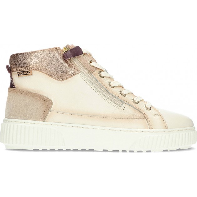 Sapato de cano alto feminino PIKOLINOS Riells W4Z8584C2 NATA
