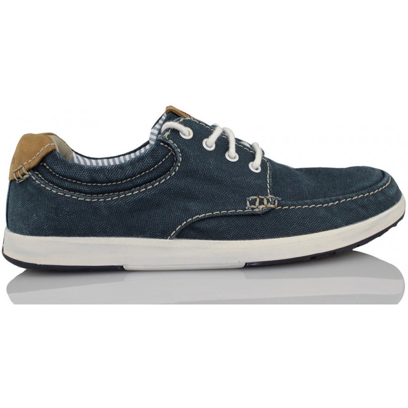CLARKS NORWIN VIBE CANVAS CORDONES  AZUL