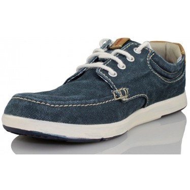 CLARKS NORWIN VIBE CANVAS CORDONES  AZUL