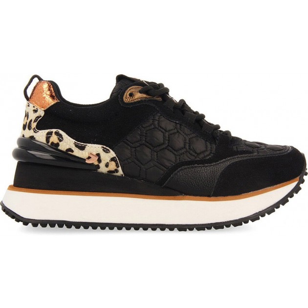 Gioseppo 64339 Tênis Skien com estampa animal NEGRO Gioseppo 64339 Tênis Skien com estampa animal NEGRO