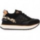 Gioseppo 64339 Tênis Skien com estampa animal NEGRO