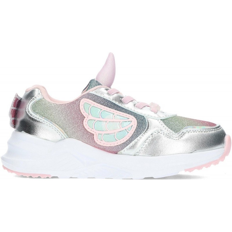 CONGUITOS 261018 tênis feminino com luzes UNICORN_SILVER