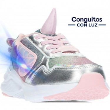CONGUITOS 261018 tênis feminino com luzes UNICORN_SILVER