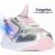 CONGUITOS 261018 tênis feminino com luzes UNICORN_SILVER