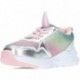 CONGUITOS 261018 tênis feminino com luzes UNICORN_SILVER