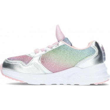 CONGUITOS 261018 tênis feminino com luzes UNICORN_SILVER