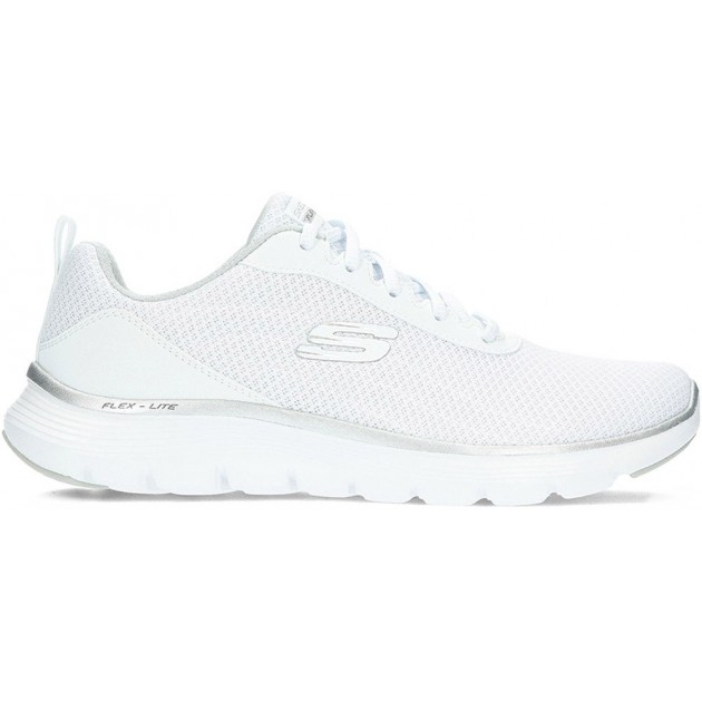 Tênis feminino SKECHERS 150206 flex WHITE_SILVER Tênis feminino SKECHERS 150206 flex WHITE_SILVER