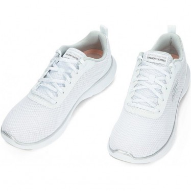 Tênis feminino SKECHERS 150206 flex WHITE_SILVER