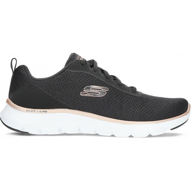 Tênis feminino SKECHERS 150206 flex BLACK_ROSE_GOLD Tênis feminino SKECHERS 150206 flex BLACK_ROSE_GOLD