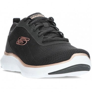 Tênis feminino SKECHERS 150206 flex BLACK_ROSE_GOLD
