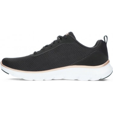 Tênis feminino SKECHERS 150206 flex BLACK_ROSE_GOLD