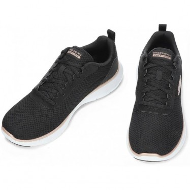 Tênis feminino SKECHERS 150206 flex BLACK_ROSE_GOLD