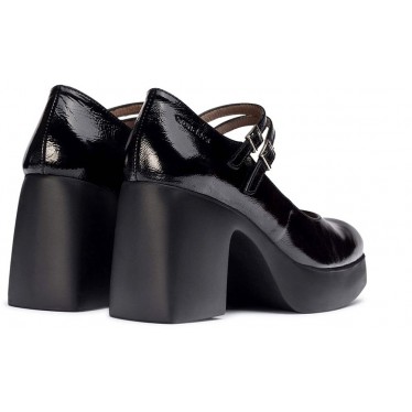 Mary Jane com salto Wonders H-4960 Senhora NEGRO