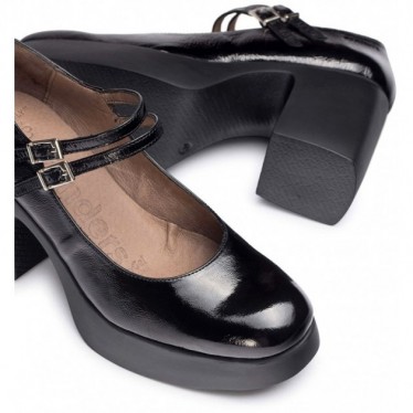 Mary Jane com salto Wonders H-4960 Senhora NEGRO