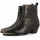 GIOSEPPO SMYRNA Botins de couro estilo cowboy 73230 NEGRO